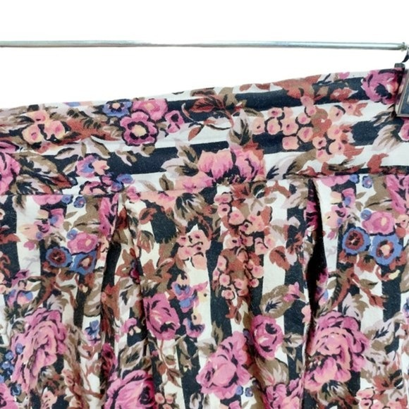 Vintage Intuition Floral Grandmacore Pleated Pocket Maxi Skirt Made in USA - Picture 5 of 12